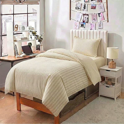 Bettwäsche-Set aus Baumwolle mit nordischen Streifen, Einzelbett XL - image 7