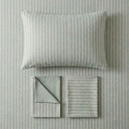 Bettwäsche-Set aus Baumwolle mit nordischen Streifen, Einzelbett XL - image 15