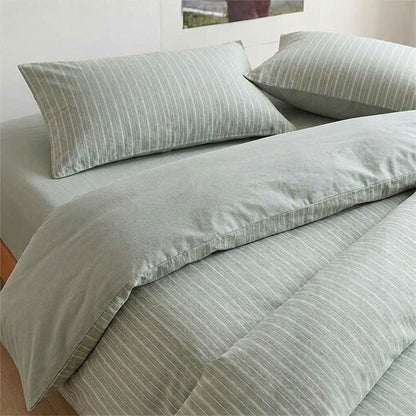 Bettwäsche-Set aus Baumwolle mit nordischen Streifen, Einzelbett XL - image 14