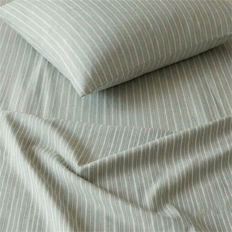 Bettwäsche-Set aus Baumwolle mit nordischen Streifen, Einzelbett XL - image 16
