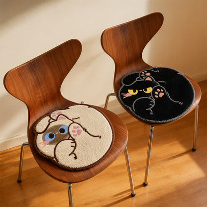 Sitzkissen mit Katzenmotiv aus Kunstkaschmir - image 0