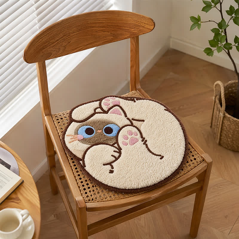 Sitzkissen mit Katzenmotiv aus Kunstkaschmir - image 2