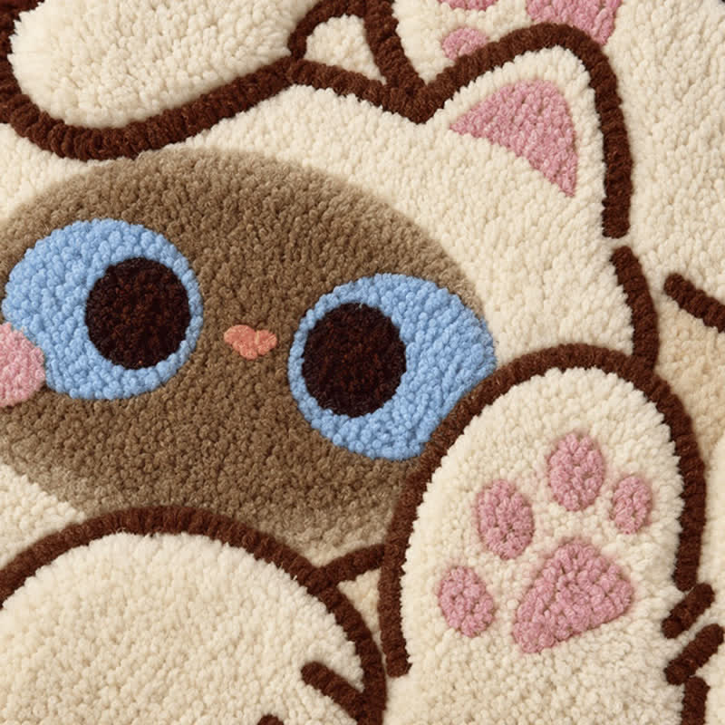 Sitzkissen mit Katzenmotiv aus Kunstkaschmir - image 4