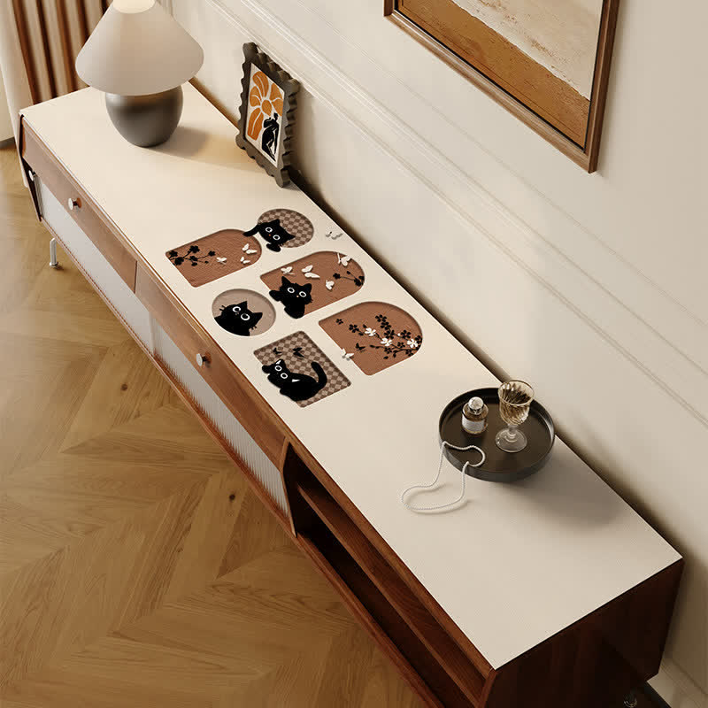 Tischset aus PU-Leder mit Katzenmotiv - image 4