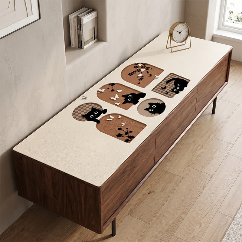 Tischset aus PU-Leder mit Katzenmotiv - image 2