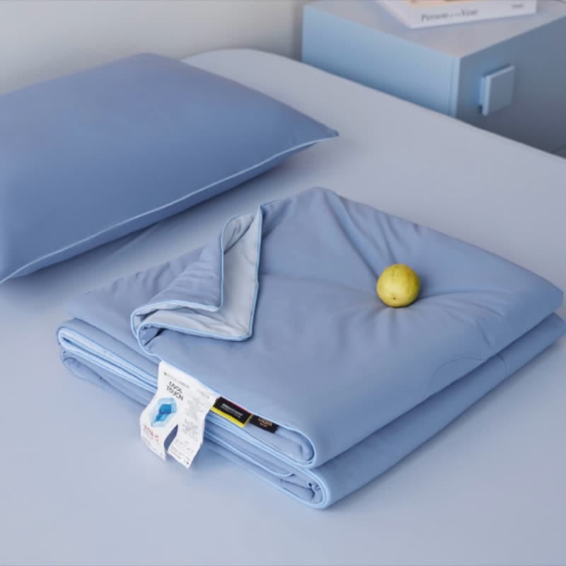 Nordic Cooling Lightweight Summer Blanketer - Staubiges Blau - 79" × 91" - image 4