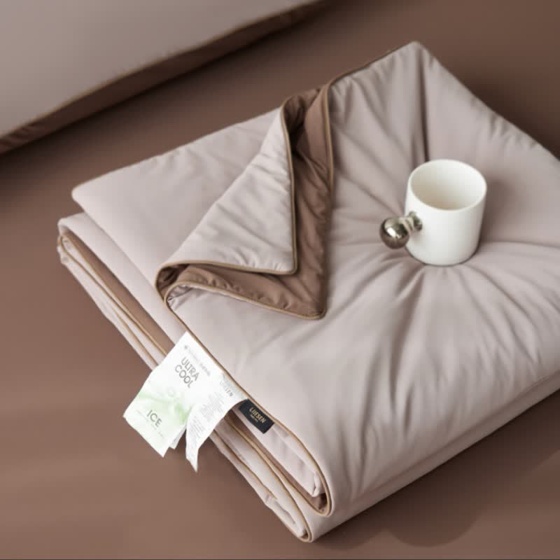 Nordic Cooling Lightweight Summer Blanketer - Kaffeebeige - 79" × 91" - image 14