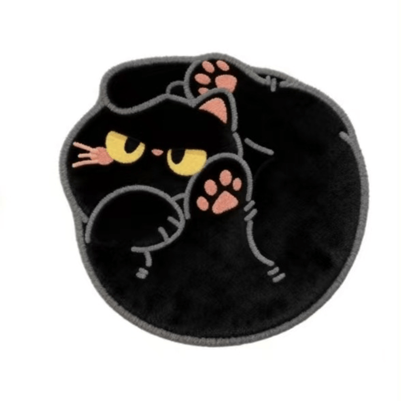 Sitzkissen mit Katzenmotiv aus Kunstkaschmir - Schwarz - 50cm x 50cm × 50cm x 50cm - image 6