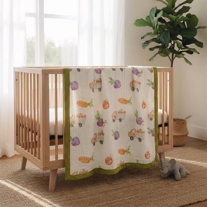 Garden Veggie Print Cotton Gauze Blanket - image 5
