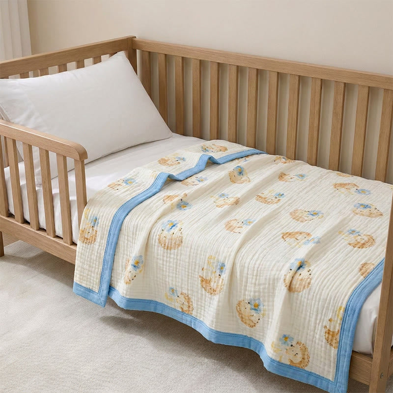 Little Hedgehog Cotton Gauze Blanket - image 5