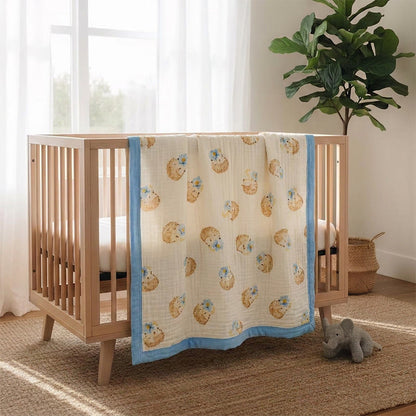 Little Hedgehog Cotton Gauze Blanket - image 4