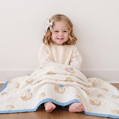 Little Hedgehog Cotton Gauze Blanket - image 3