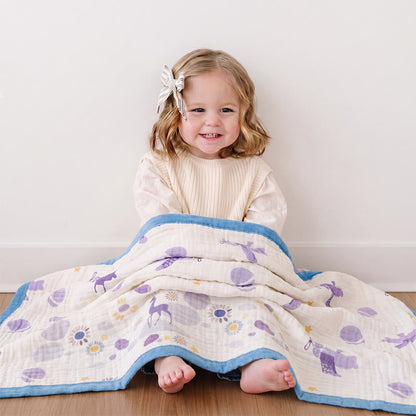 Pastel Bloom Cotton Gauze Blanket - image 4