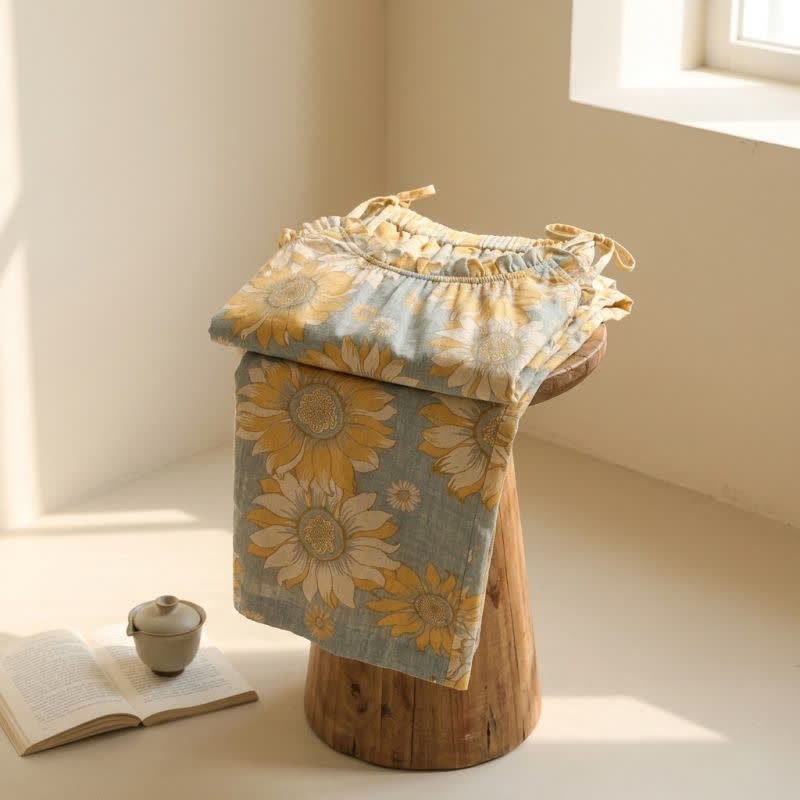 Loungewear-Set mit Sonnenblumenblüten-Trägern - image 8