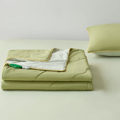 Doppelseitige, kühlende, leichte Sommerdecke - Grün - 79" × 91" - image 6