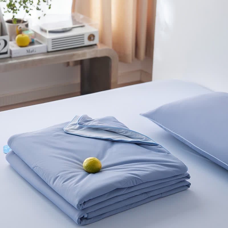 Nordic Cooling Lightweight Summer Blanketer - Staubiges Blau - 79" × 91" - image 6