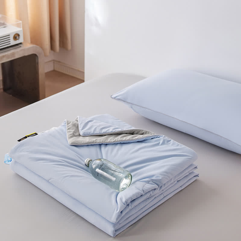 Nordic Cooling Lightweight Summer Blanketer - Hellblau - 79" × 91" - image 12