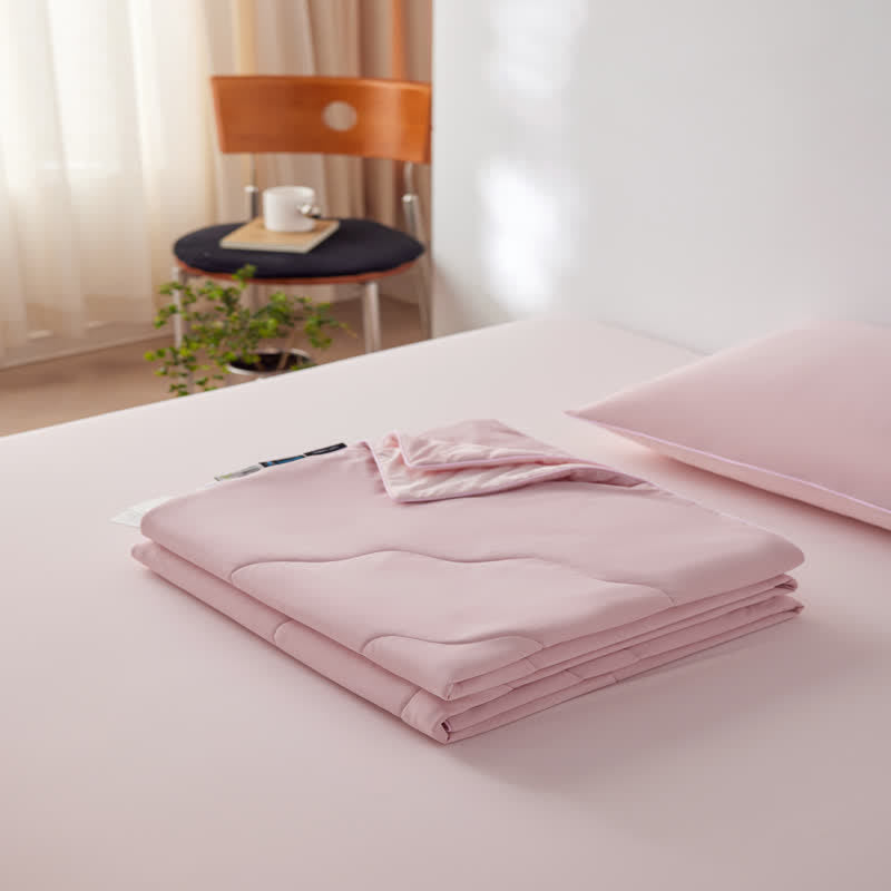 Doppelseitige, kühlende, leichte Sommerdecke - Rosa - 79" × 91" - image 37
