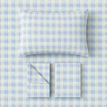 Pastellkariertes Bettwäscheset für Einzelbett XL - image 1