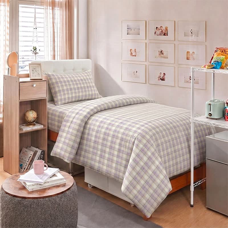 Pastellkariertes Bettwäscheset für Einzelbett XL - image 7