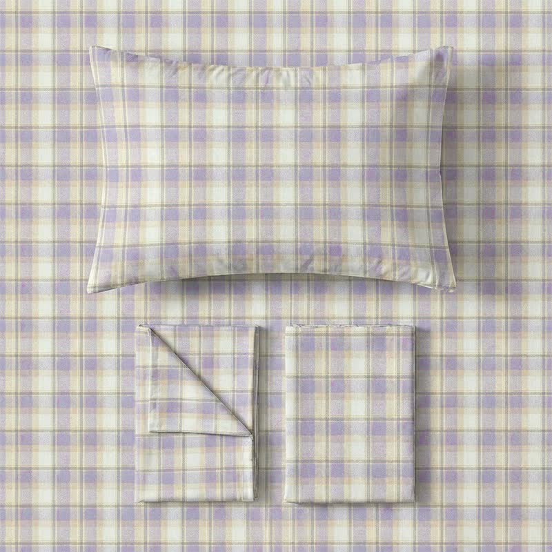 Pastellkariertes Bettwäscheset für Einzelbett XL - image 8