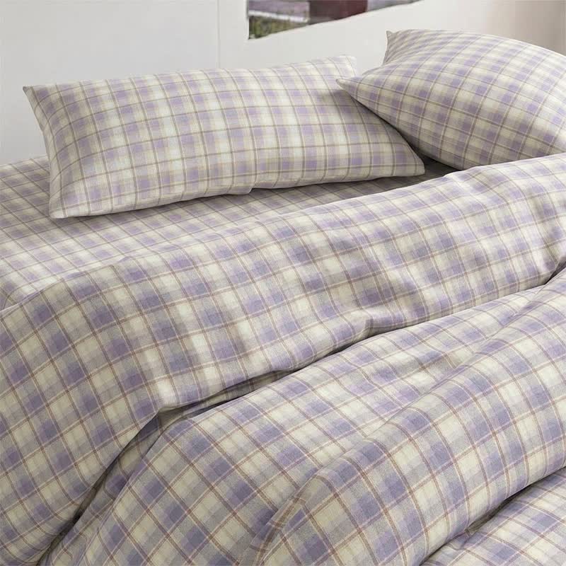 Pastellkariertes Bettwäscheset für Einzelbett XL - image 9