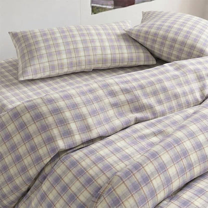 Pastellkariertes Bettwäscheset für Einzelbett XL - image 9