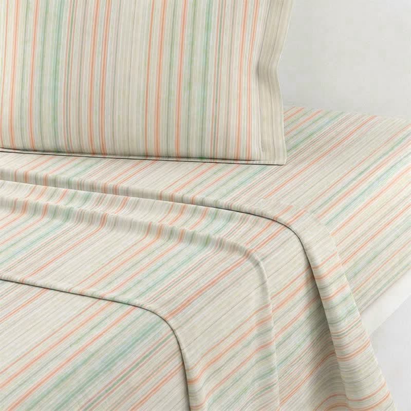 Minimalistisches Bettwäscheset im Pastell-Nadelstreifen-Stil für Studentenwohnheime - image 5
