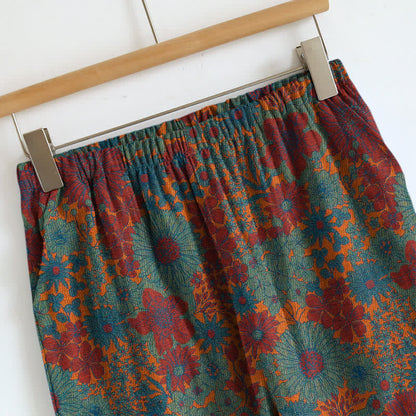 Vintage Loungewear-Set mit Blumenmuster und Bindebändern - image 2
