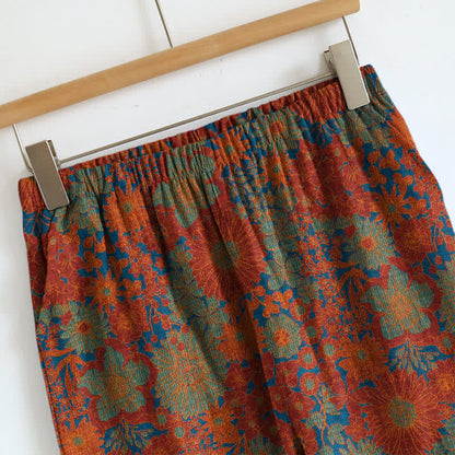 Vintage Loungewear-Set mit Blumenmuster und Bindebändern - image 5