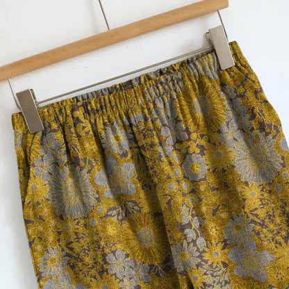Vintage Loungewear-Set mit Blumenmuster und Bindebändern - image 8