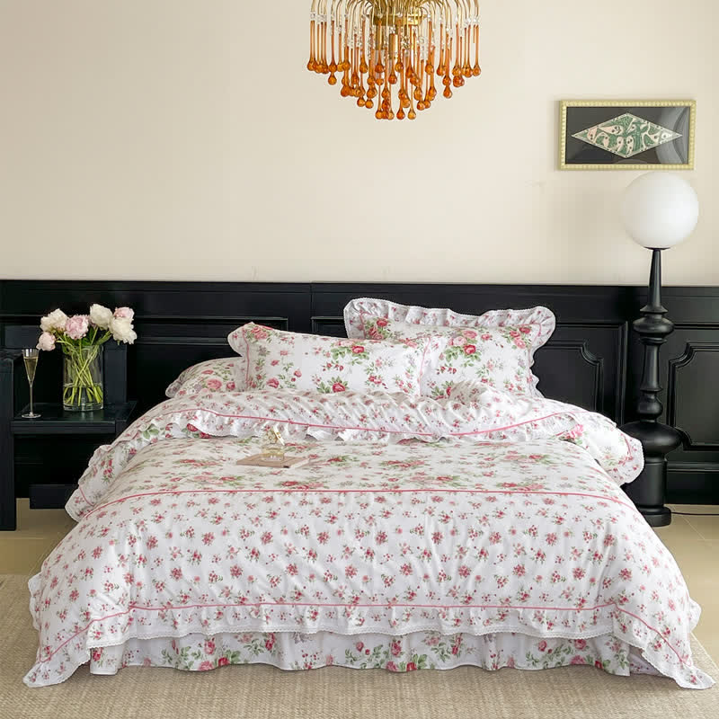 Romantisches Rosen-Rüschen-Bettwäscheset - image 1