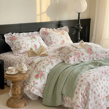 Romantisches Rosen-Rüschen-Bettwäscheset - image 3