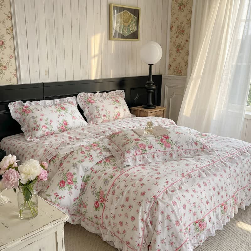 Romantisches Rosen-Rüschen-Bettwäscheset - image 2