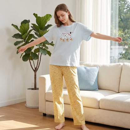 Loungewear-Set aus Baumwolle mit niedlichem Hundemotiv - image 1
