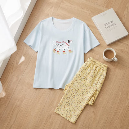 Loungewear-Set aus Baumwolle mit niedlichem Hundemotiv - image 4