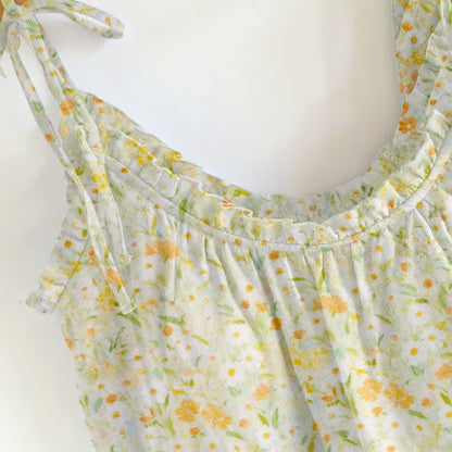 Loungewear-Set mit zartem Blumenmuster und Trägern - image 7