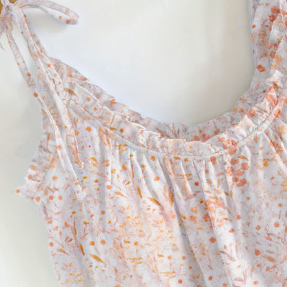 Loungewear-Set mit zartem Blumenmuster und Trägern - image 2