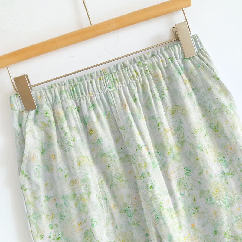 Loungewear mit Rosenmuster und Spaghettiträgern - image 3