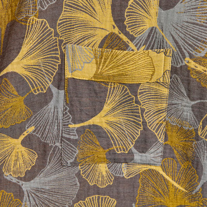 Vintage-Bademantel aus doppellagigem Baumwollgewebe mit Ginkgoblatt - image 10