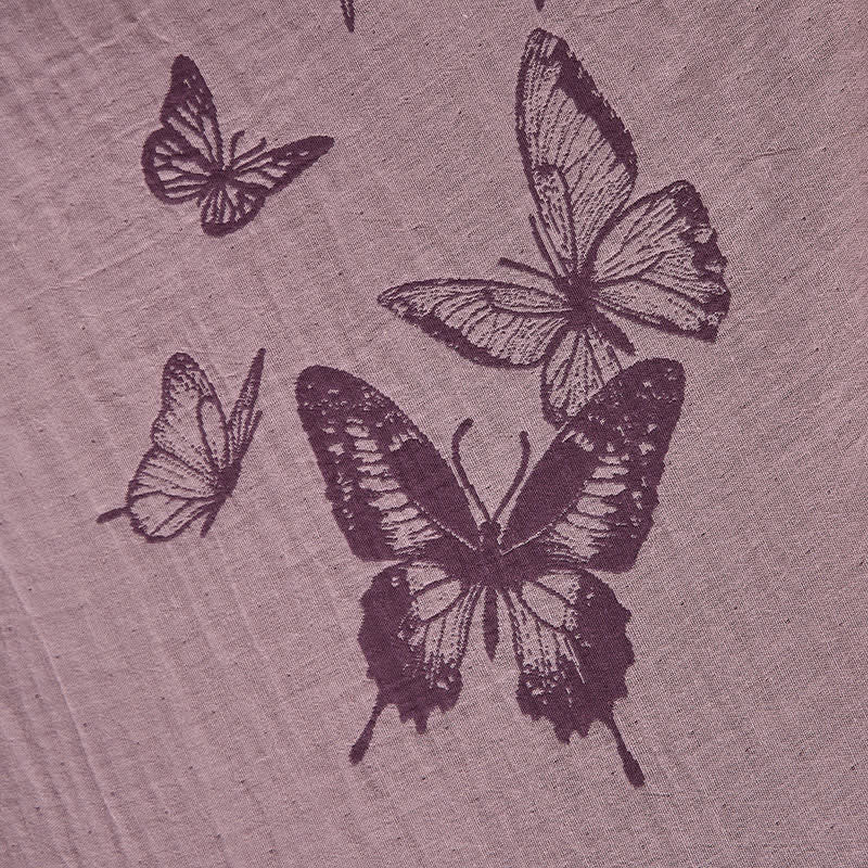 Kimono-Bademantel aus doppellagigem Baumwoll-Doppelgaze mit Schmetterlingsmotiv - image 13