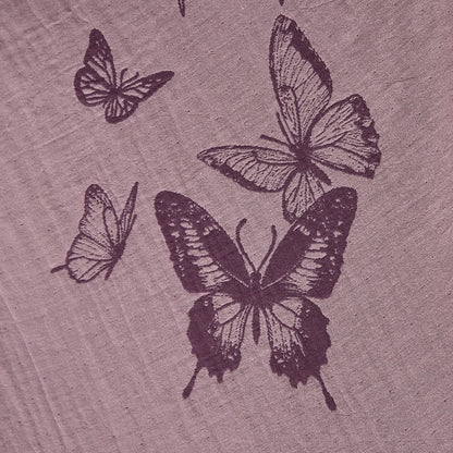 Kimono-Bademantel aus doppellagigem Baumwoll-Doppelgaze mit Schmetterlingsmotiv - image 13