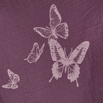 Kimono-Bademantel aus doppellagigem Baumwoll-Doppelgaze mit Schmetterlingsmotiv - image 6