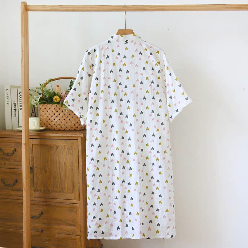 Kimono-Nachthemd aus doppellagigem Baumwollmusselin - image 1