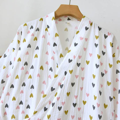 Kimono-Nachthemd aus doppellagigem Baumwollmusselin - image 2