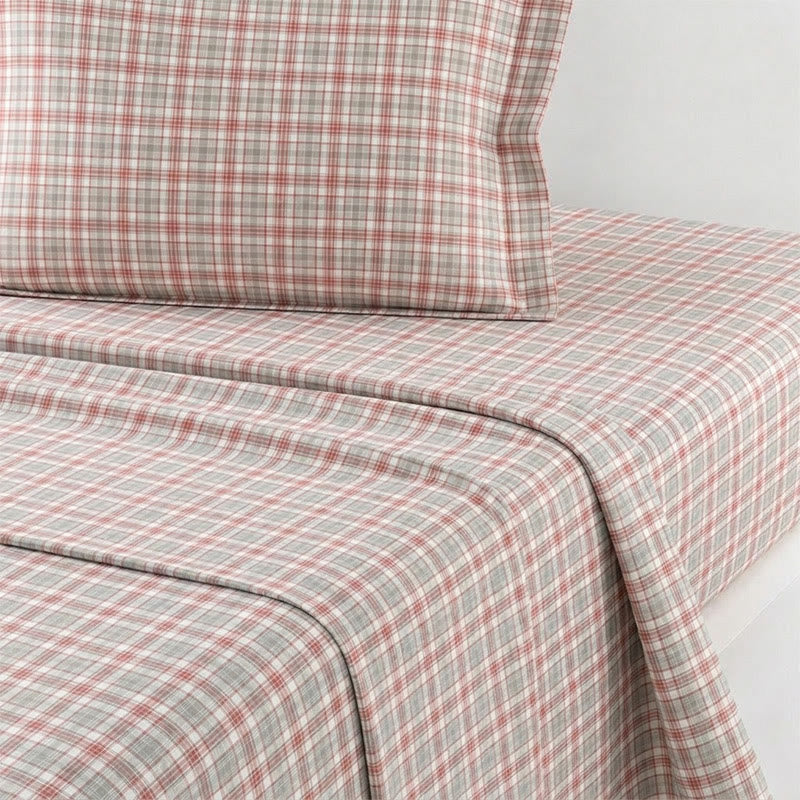 Rosa kariertes Bettwäscheset für Einzelbett XL ( Schlafsaal) - image 4