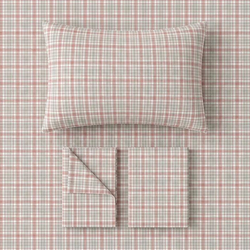 Rosa kariertes Bettwäscheset für Einzelbett XL ( Schlafsaal) - image 5