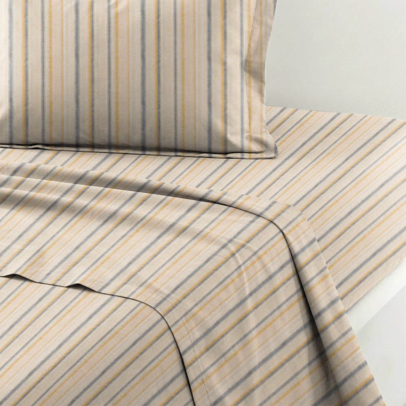 Neutral gestreiftes Twin XL Schlafsaal-Bettwäscheset - image 4