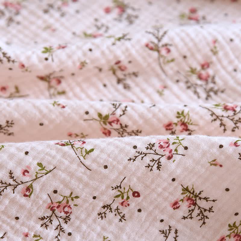Zartes Nachthemd aus Baumwollmusselin mit Rüschenkragen und Blumenmuster - image 8