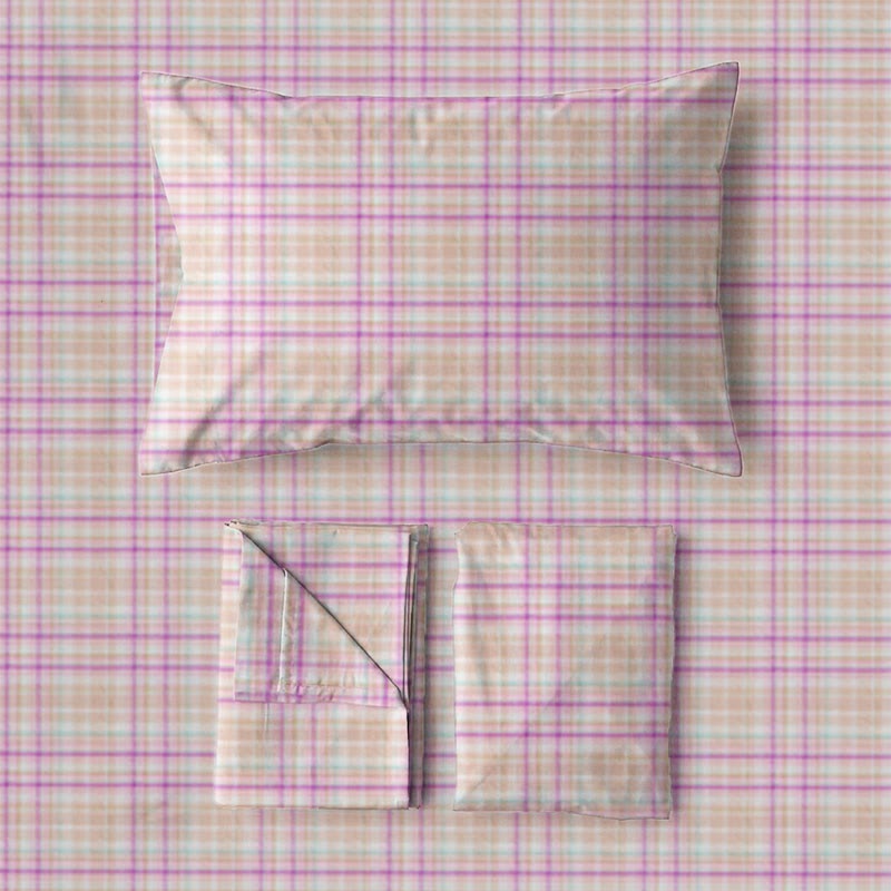 Weiches lila kariertes Twin XL Schlafsaal-Bettwäscheset - image 5